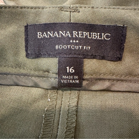 Banana Republic Bootcut Fit Dress Pants Womens Size 16 Green High Rise - Picture 6 of 12